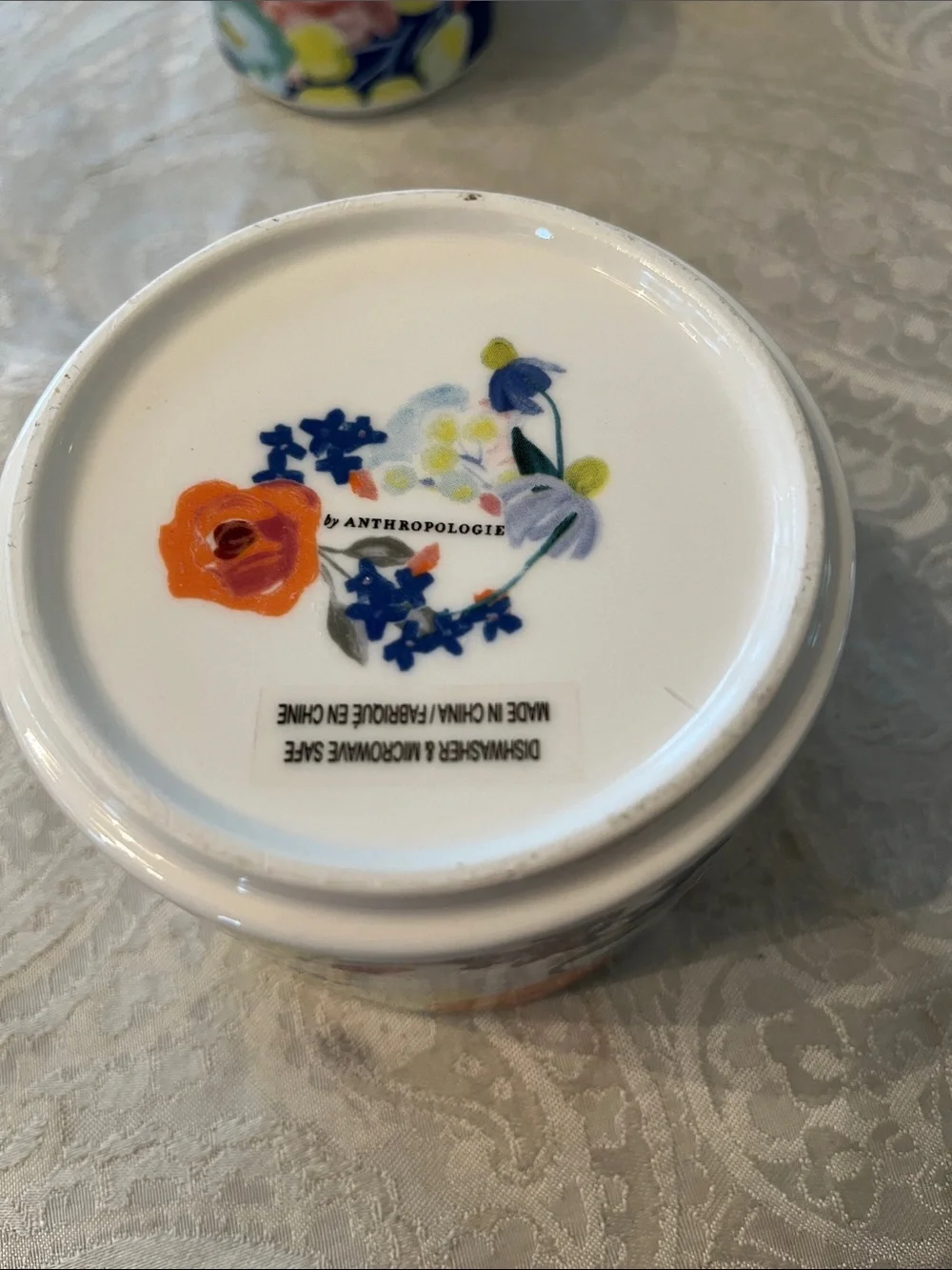 Anthropologie Floral Ceramic Remi Measuring Cups Set of 4 EUC